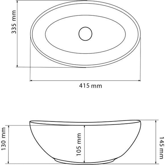Умивальник VBI Parma Calcatta Glossy VBI-011025 (42x34 см, мармур глянсовий, чаша), Доступні розміри: 42 x 34, Колір виробника: калкатта, фото , изображение 5