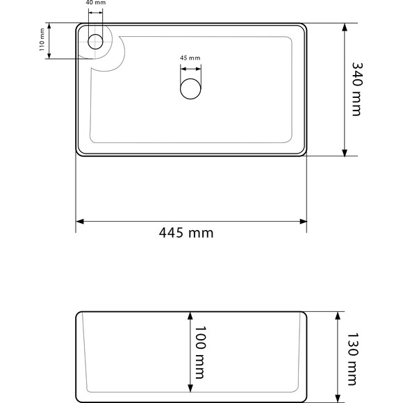 Умивальник VBI Lucito White VBI-015502 (45x34 см), фото , изображение 5