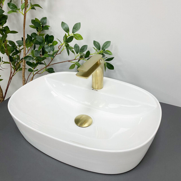 Умивальник VBI Agordo White VBI-014904 (50x38 см), Доступні розміри: 50 x 38, фото , изображение 2