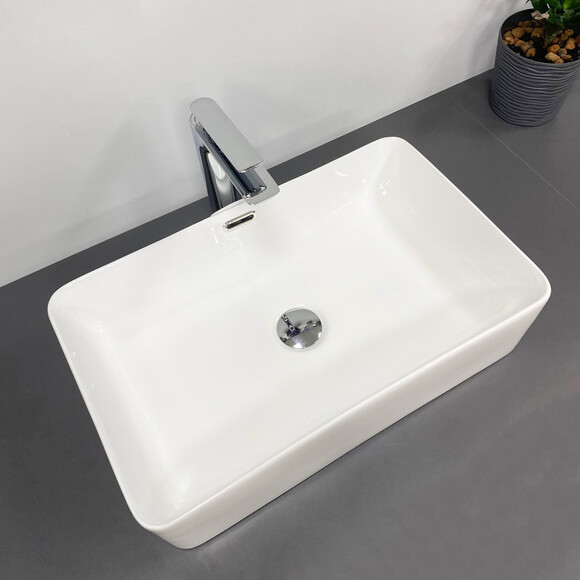 Умивальник VBI Arabba WHITE VBI-013502 (56x34 см), Доступні розміри: 56 x 34, Колір виробника: білий, фото , изображение 2