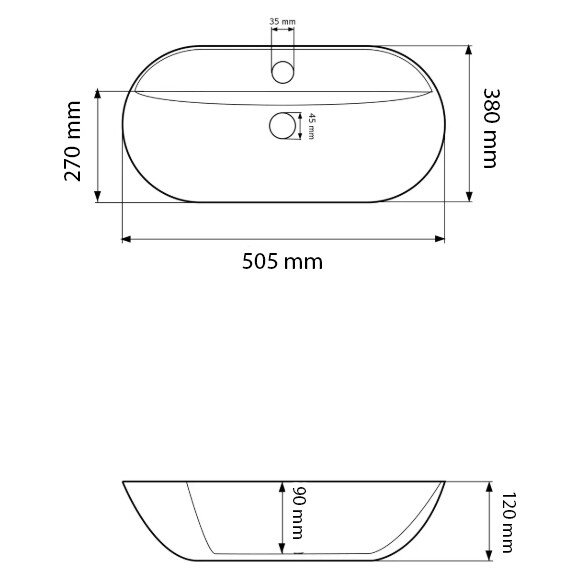 Раковина VBI Terni White VBI-011802 (51x38 см), Доступные размеры: 51 x 38, Цвет производителя: белый глянец, фото 4