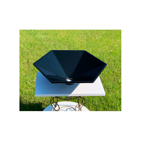 Умывальник Snail Астерия Black Glossy 112A200 (50x43 см, черный глянцевый, чаша), Цвет производителя: черный глянец, фото 2