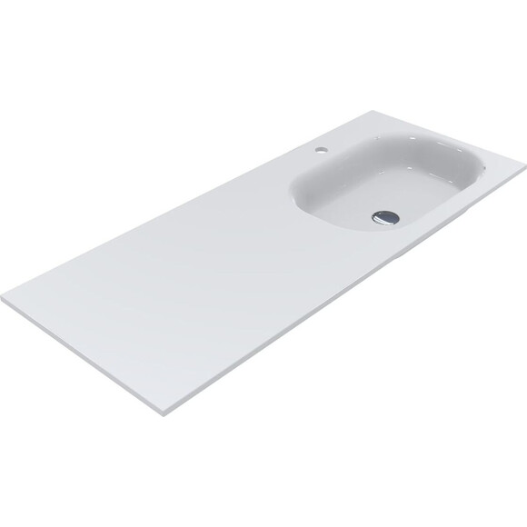 Умывальник Miraggio Lake 1250 R Miramarble 8815193 (125x50 см, с крылом), Доступные размеры: 125 x 50 R, Технология производства: Miramarble, фото 