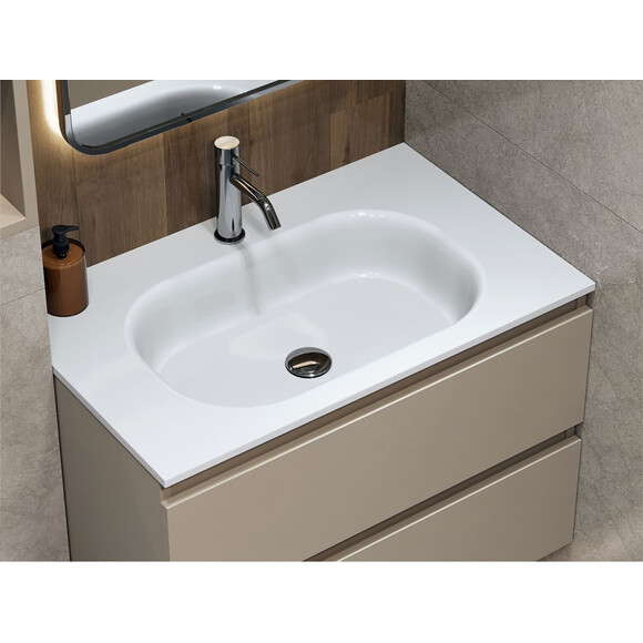 Умывальник Miraggio Lake 800 Miramarble 8815159 (80x50 см), Доступные размеры: 80 x 50, Технология производства: Miramarble, фото 2