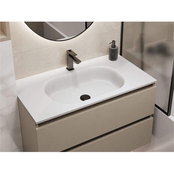 Умывальник Miraggio Lake 900 Miramarble 8815153 (90x50 см, с крылом), Доступные размеры: 90 x 50, Технология производства: Miramarble, фото 2