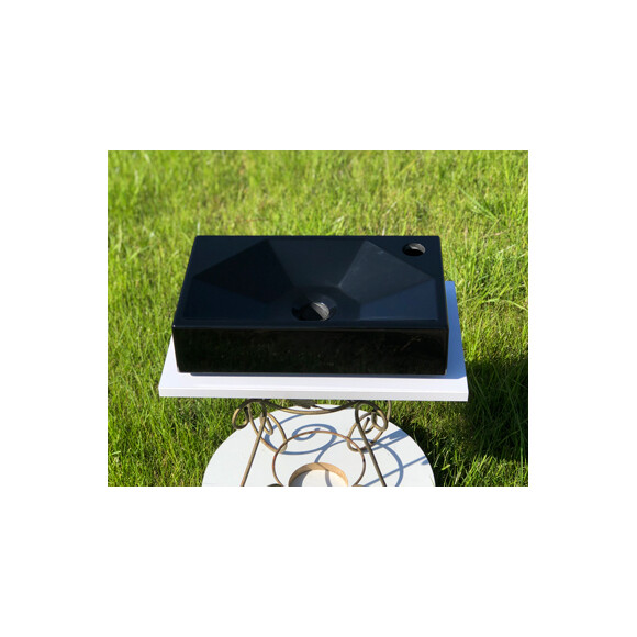 Умывальник Snail Меркурий R Black Glossy 157RA200 (40x24 см, черный глянцевый), Доступные размеры: 40 x 24 R, Цвет производителя: черный глянец, фото 