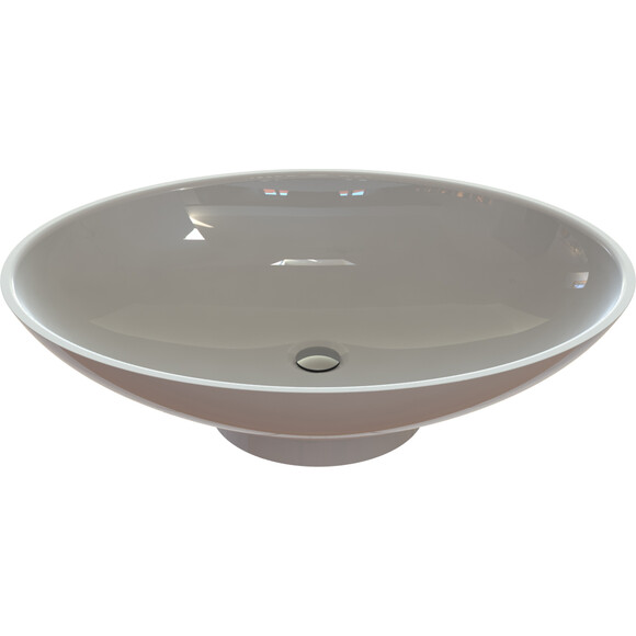 Умывальник Snail Ника White Glossy 103A100 (63x44 см, белый глянцевый, чаша), Цвет производителя: белый глянец, фото 5