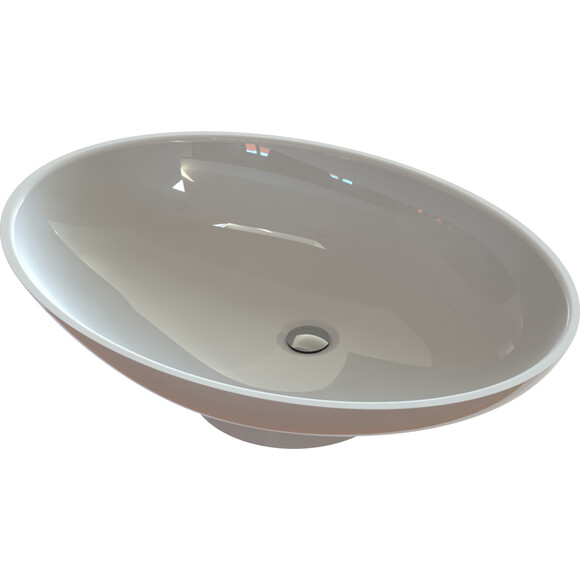 Умывальник Snail Ника White Glossy 103A100 (63x44 см, белый глянцевый, чаша), Цвет производителя: белый глянец, фото 7