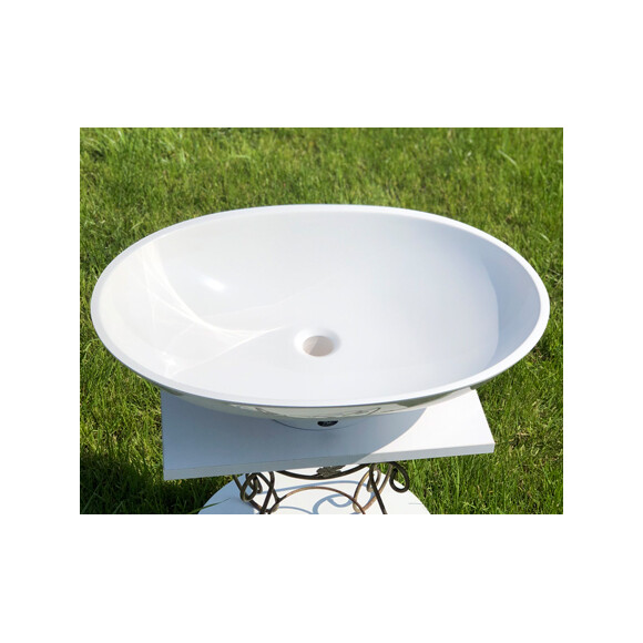 Умывальник Snail Ника White Glossy 103A100 (63x44 см, белый глянцевый, чаша), Цвет производителя: белый глянец, фото 2