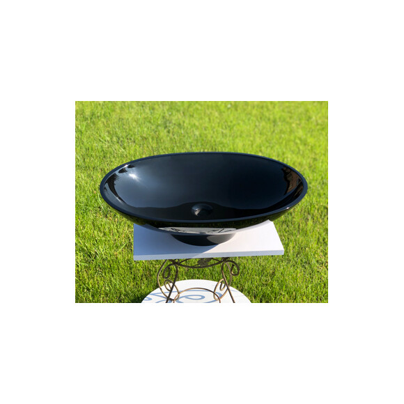 Умывальник Snail Ника Black Glossy 103A200 (63x44 см, черный глянцевый, чаша), Цвет производителя: черный глянец, фото 2