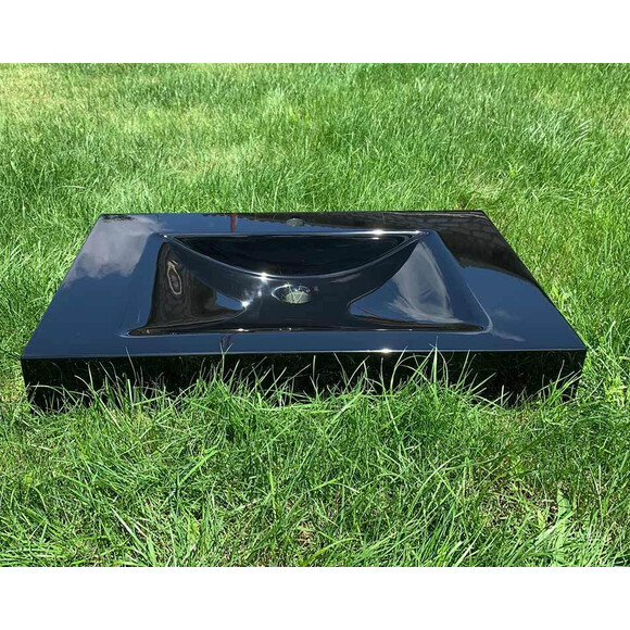 Умывальник Snail Атлант 800 Black Glossy 163/800A200 (80x48 см, черный глянцевый, с крылом), Доступные размеры: 80 x 48, Цвет производителя: черный глянец, фото 2