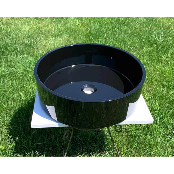 Умывальник Snail Оазис Black Glossy 170A200 (43 см, черный глянцевый), Цвет производителя: черный глянец, фото 2