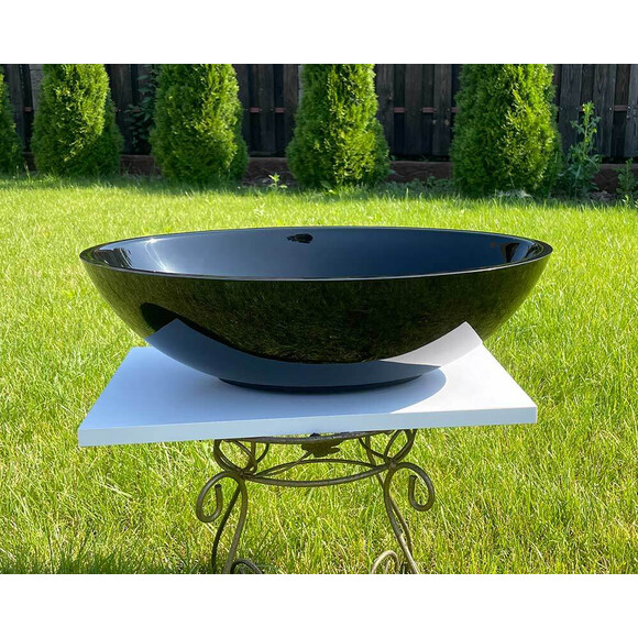 Умывальник Snail Фиеста Black Glossy 174A200 (52x35 см, черный глянцевый, чаша), Цвет производителя: черный глянец, фото 2