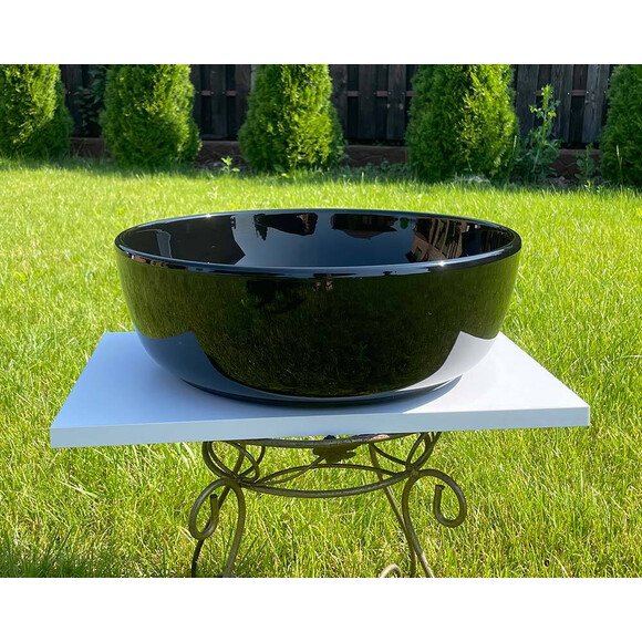 Умивальник Snail Сакура Black Glossy 177A200 (40 см, чорний глянсовий, чаша), Колір виробника: чорний глянець, фото , изображение 6