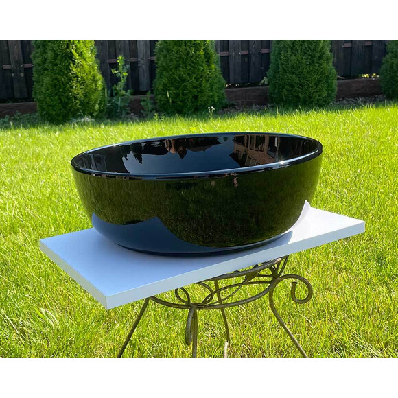 Умивальник Snail Сакура Black Glossy 177A200 (40 см, чорний глянсовий, чаша), Колір виробника: чорний глянець, фото , изображение 8