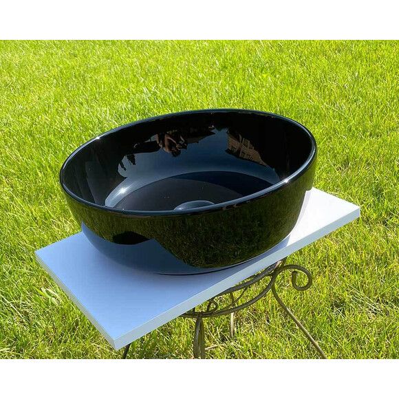 Умивальник Snail Сакура Black Glossy 177A200 (40 см, чорний глянсовий, чаша), Колір виробника: чорний глянець, фото , изображение 9