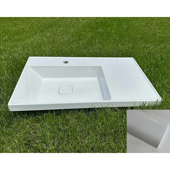 Умывальник Snail Агнес White Matt 181A100M (79x49 см, белый матовый, с крылом), Цвет производителя: белый матовый, фото 2