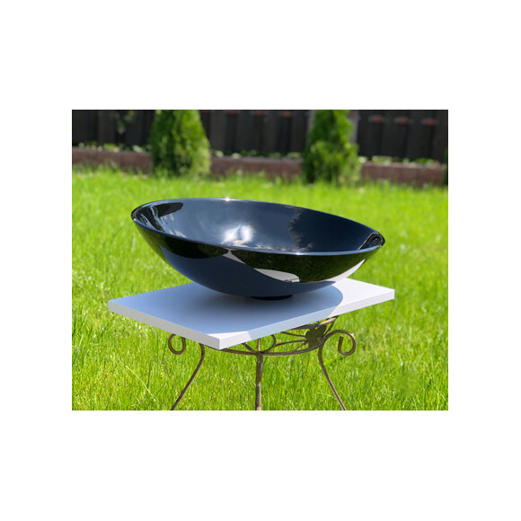 Умивальник Snail Лотос Black Glossy 173A200 (50x40 см, чорний глянсовий, чаша), Колір виробника: чорний глянець, фото , изображение 2