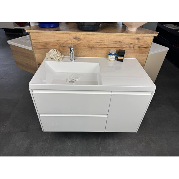 Умывальник Snail Тукан 182A100 (89x49 см, с крылом), Цвет производителя: белый глянец, фото 4