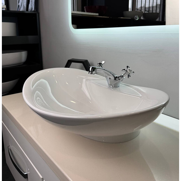 Умывальник Snail Гармония White Glossy 102A100 (65x43 см, белый глянцевый), Цвет производителя: белый глянец, фото 4