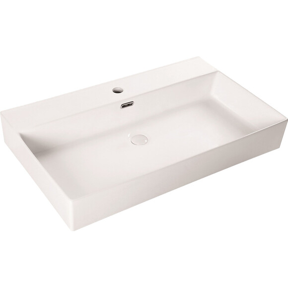 Умивальник Devit Linea 1810080 (80x47 см), Доступні розміри: 80 x 47, Колір виробника: білий глянець, фото 