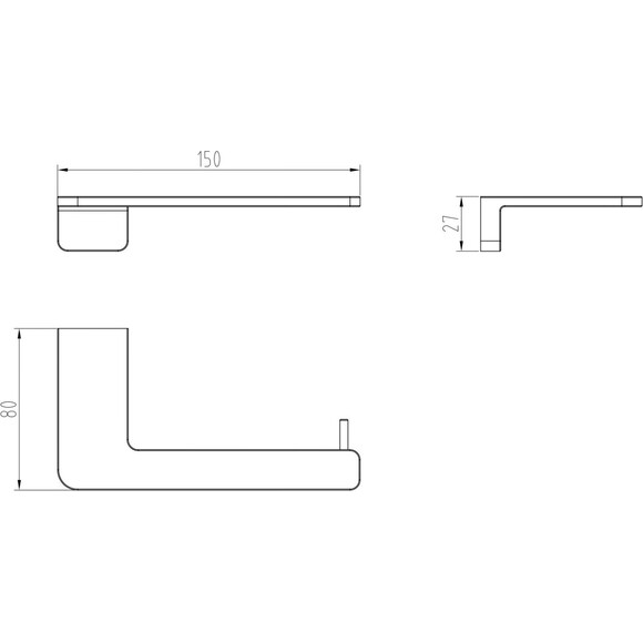 Держатель для туалетной бумаги Devit Do It 4030140B (черный матовый), фото 4