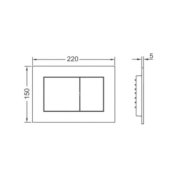 Клавиша смыва Tece Now 9240407 (черная матовая), Цвет производителя: черный матовый, фото 3