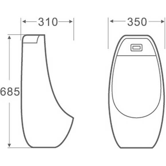 Писсуар подвесной Qtap Stork QT1588102HW (сенсорный), фото 12