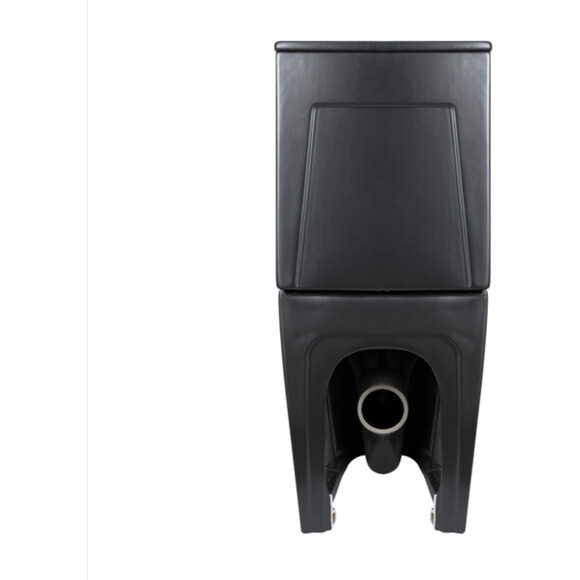 Безобідковий унітаз-компакт Qtap Scorpio Ultra Quiet QT14226088AMB (чорний матовий, воронкоподібний, з сидінням), фото , изображение 4