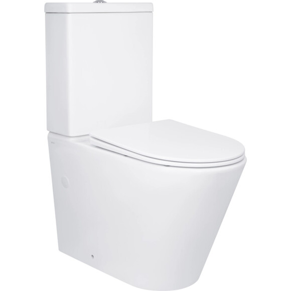 Безобідковий унітаз-компакт Qtap Swan Eco Ultra Quiet QTSWA27W48748 (воронкоподібний, з сидінням), фото 