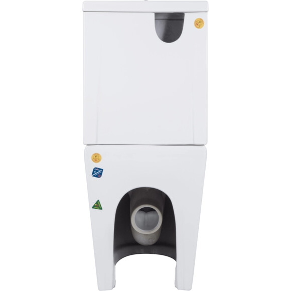 Безобідковий унітаз-компакт Qtap Swan Eco Ultra Quiet QTSWA27W48748 (воронкоподібний, з сидінням), фото , изображение 3