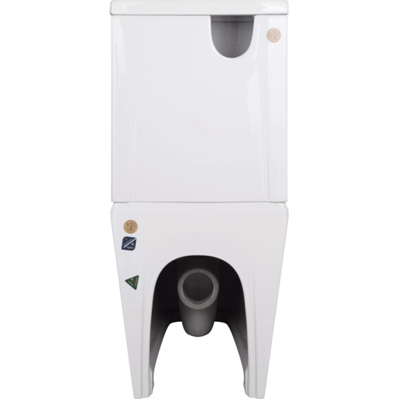 Безобідковий унітаз-компакт Qtap Crow Eco Rimless QTCRO27W48750 (з сидінням), фото , изображение 4