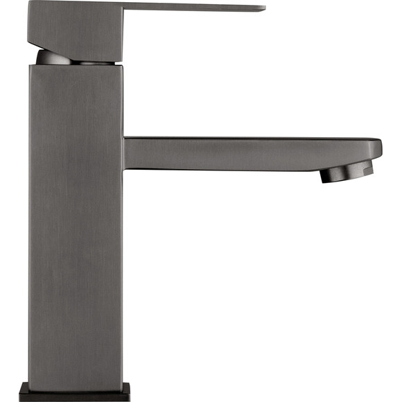 Смеситель для умывальника Kroner KRP Edelstahl Kubus PVD010 (графит), Цвет производителя: графит, фото 5