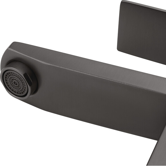 Смеситель для умывальника Kroner KRP Edelstahl Kubus PVD010 (графит), Цвет производителя: графит, фото 7