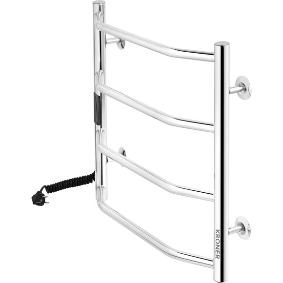 Электрический полотенцесушитель Kroner KRP Diva DV-EL50x50-4 (500x500, левый, сенсорный), Доступные размеры: 500 x 500, Подключение полотенцесушителя: левое, фото 2