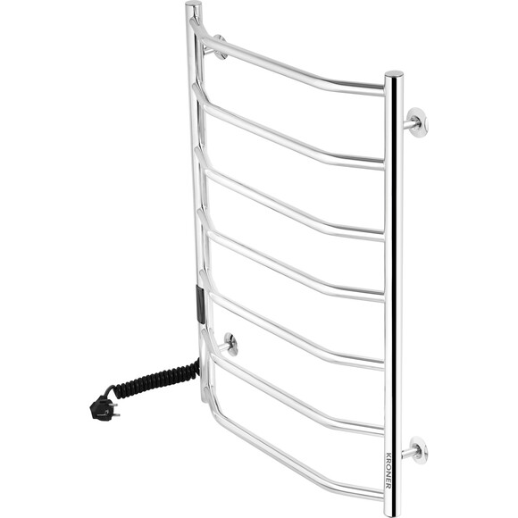 Електрична рушникосушарка Kroner KRP Diva DV-EL80x50-7 (500x800, ліва, сенсорна), Доступні розміри: 500 x 800, Підключення рушникосушарки: ліве, фото , изображение 2