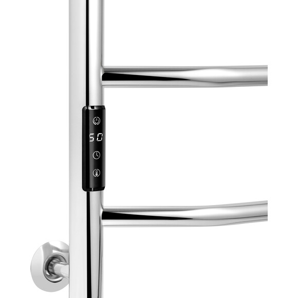 Електрична рушникосушарка Kroner KRP Diva DV-EL90x50-8 (500x900, ліва, сенсорна), Доступні розміри: 500 x 900, Підключення рушникосушарки: ліве, фото , изображение 4