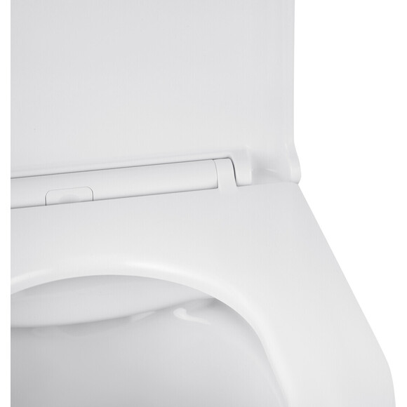 Комплект унитаз с инсталляцией 3 в 1 38971966KV0KH49R: подвесной унитаз с сиденьем Kroner Harz WHI493736 + инсталляция Grohe Solido 38971000 + клавиша смыва Grohe Even Black 38966KV0, фото 5