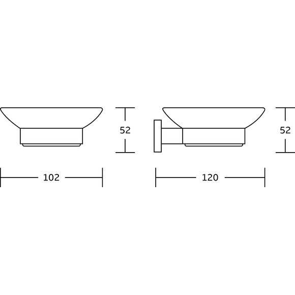 Мыльница VBI Mars Black VBI-040105BL (черная, настенная), Цвет производителя: черный, фото 2