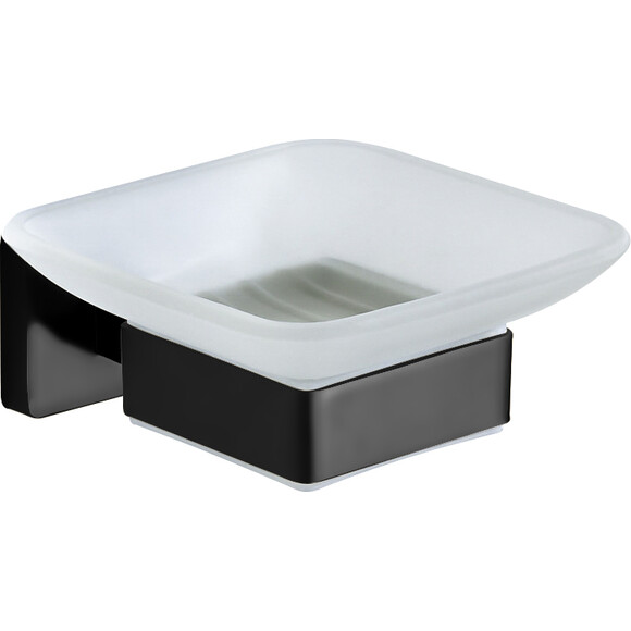 Мыльница VBI Mars Black VBI-040105BL (черная, настенная), Цвет производителя: черный, фото 