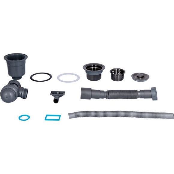 Мийка для кухні Lidz Handmade H6350BL Brushed Black PVD LDH6350BLPVD4558947528 (63x50 см, брошована чорна, 3.0/1.0 мм, з кошиком, сифоном і дозатором), Доступні розміри: 63 x 50 L, Колір виробника: фарбований чорний, Тип поверхні: brash (брашированная, матовая), фото , изображение 15