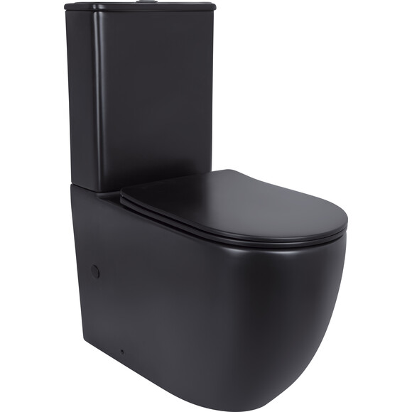 Комплект 2 в 1 QT13226083AMB47928: безободковый унитаз-компакт Qtap Robin Ultra Quiet QT13226083AMB + биде напольное Qtap Robin QT13442141CMB, фото 2