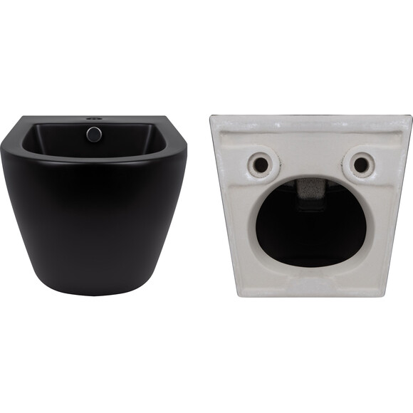 Комплект 2 в 1 QT13332381АSMB47628: безобідковий підвісний унітаз Qtap Robin New Ultra Quiet QT13332381АSMB + біде підвісне Qtap Robin QT1355046FMB, фото , изображение 9