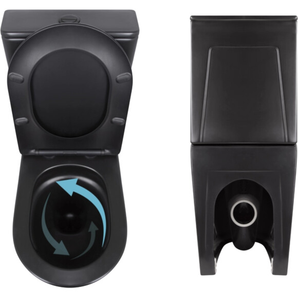 Комплект 2 в 1 QT13226083AMB47928: безободковый унитаз-компакт Qtap Robin Ultra Quiet QT13226083AMB + биде напольное Qtap Robin QT13442141CMB, фото 4