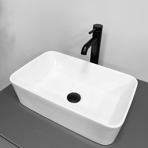 Умивальник VBI Asti White VBI-013003 (48x30 см, білий глянсовий), Доступні розміри: 48 x 30, Колір виробника: білий глянець, фото 