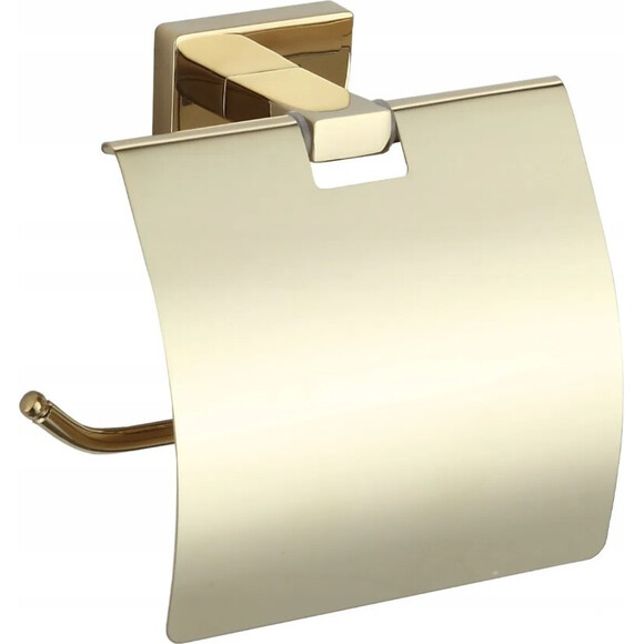 Тримач туалетного паперу VBI Mercury Gold VBI-040213GL (золото, з кришкою), Колір виробника: золото, фото 