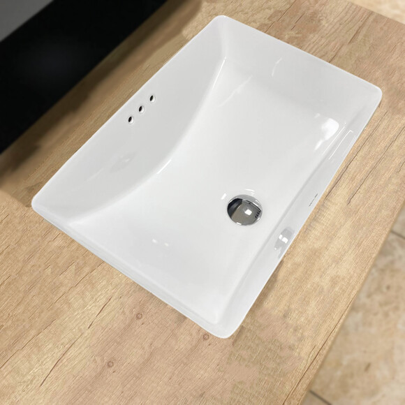 Умивальник VBI Mallare White VBI-018038 (48x32 см, білий глянсовий, під стільницю), Доступні розміри: 48 x 32, Колір виробника: білий глянець, фото , изображение 3
