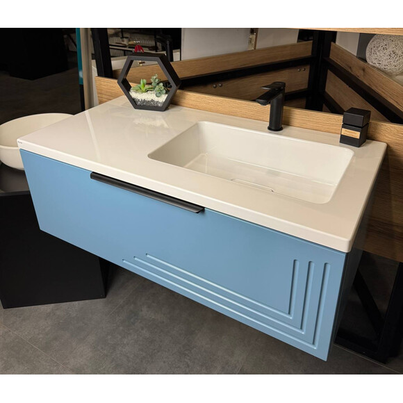 Умивальник Snail Арія R 166RA100 (100x50 см, з крилом), Доступні розміри: 100 x 50 R, Колір виробника: білий глянець, фото , изображение 16