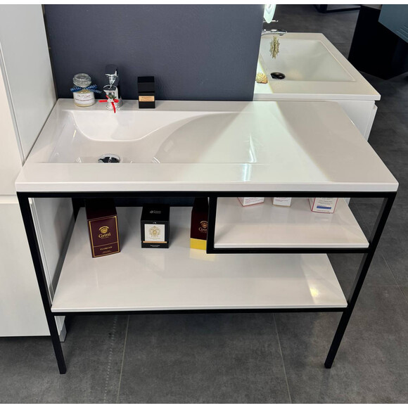 Тумба Snail Миссури с умывальником Snail Феникс 1000KMP159LA100 (100 см, белая глянцевая, левая, подвесная), Доступные размеры: 100 x 50 L, фото 6