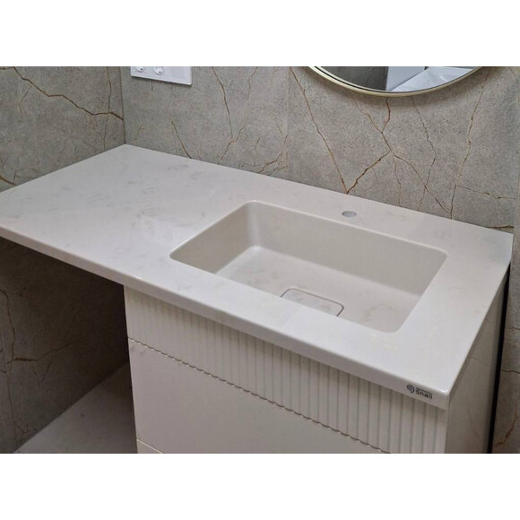 Умивальник-стільниця Snail Аляска R 167RA100 (120x50 см, з крилом), Доступні розміри: 120 x 50 R, Колір виробника: білий глянець, фото , изображение 10